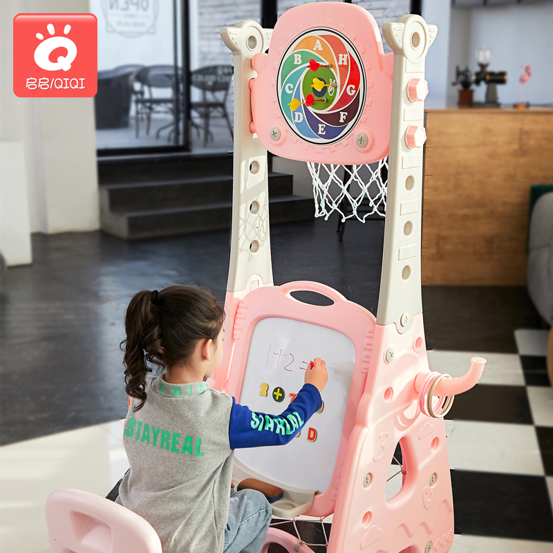Versatile pitching basket Lifting Outdoor Baby Leather Ball Sports Toys Indoor Basketball box Children toddlers 2 years old
