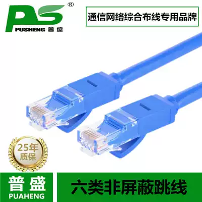 Pusheng network cable Household high-speed 6 six types of pure copper computer network broadband cable Finished product 1m 2m 5m gigabit cable