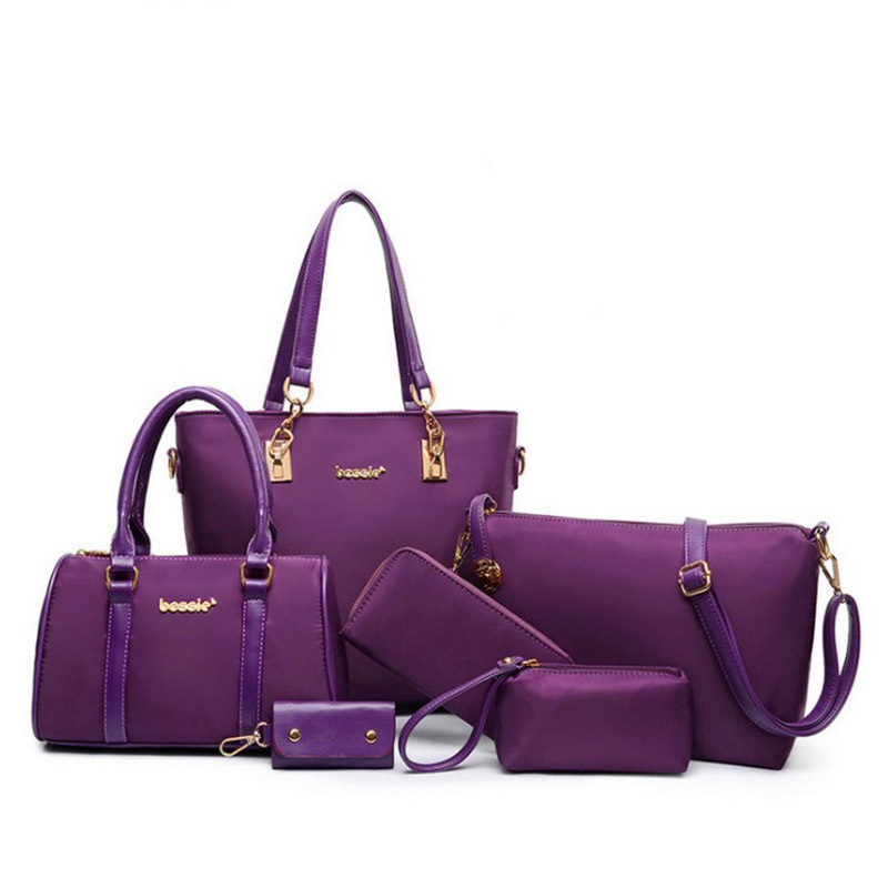 2025 New Women's Fashion Versatile Korean-Style Nylon Six-Piece Set of Handbags, Shoulder Bags, Crossbody Bags, and Purses 2025 New Women's Fashion Versatile Korean-Style Nylon Six-Piece Set of Handbags, Shoulder Bags, Crossbody Bags, and Purses