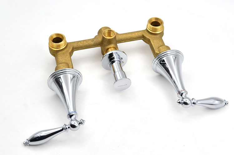 Kohler K-11649T-4M-CP AF R2B Fennio double handle in-wall bathtub shower spool handle