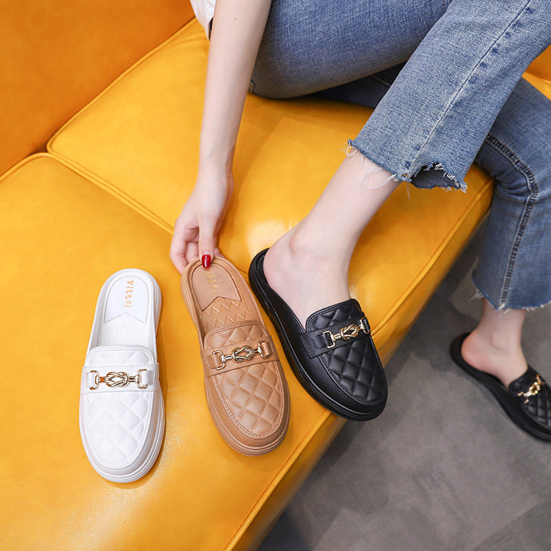 Spring Autumn Fashion Light Mouth Rain Shoes Women Wear wear Holiday beach rubber Shoes Female waterproof non-slip flat bottom sloth Baotou Rain boot