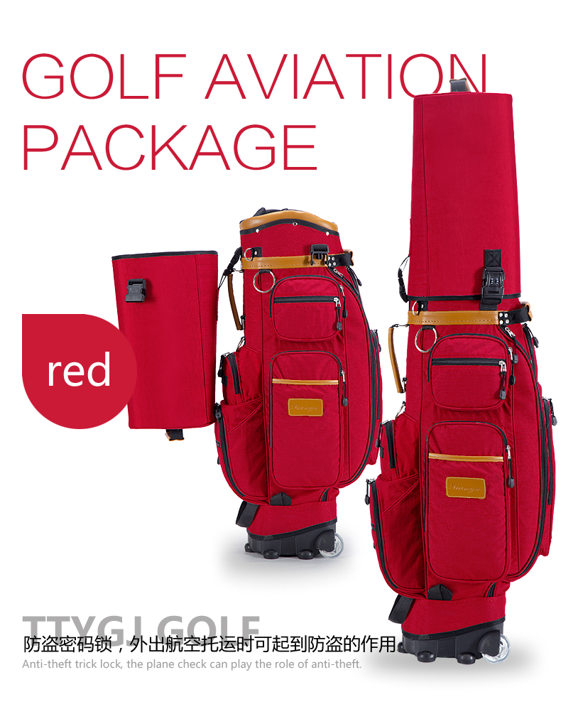 Mới TTYGJ golf đa chức năng cue túi cứng vỏ vận chuyển túi khí với tàu kéo có khóa mật khẩu 	giá 1 quả bóng golf