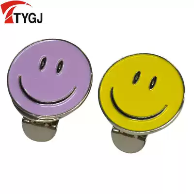 Golf accessories Practical hat clip Fashion cute smiley face Portable magnetic mark mark