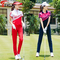 Mới! Golf quần áo nữ ngắn tay T-Shirt bóng phù hợp với quần phù hợp với mùa hè thể thao quần áo bán túi đựng gậy golf mini	