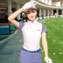 Mới! Golf quần áo nữ ngắn tay T-Shirt bóng quần áo Houndstooth thể thao mùa hè quần áo tùy chỉnh