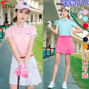 2 cái mới! Golf quần áo nữ ngắn tay phù hợp với bóng Hàn Quốc mùa xuân và mùa hè quần áo thể thao