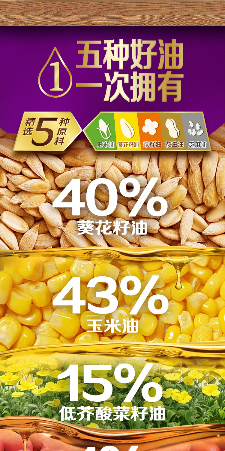 安享好物 安享A级调和油-多力5珍宝调和油 企标