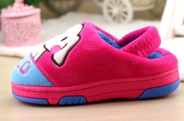 Pantoufles enfants en suède pour hiver - semelle caoutchouc - Ref 1024257 Image 14