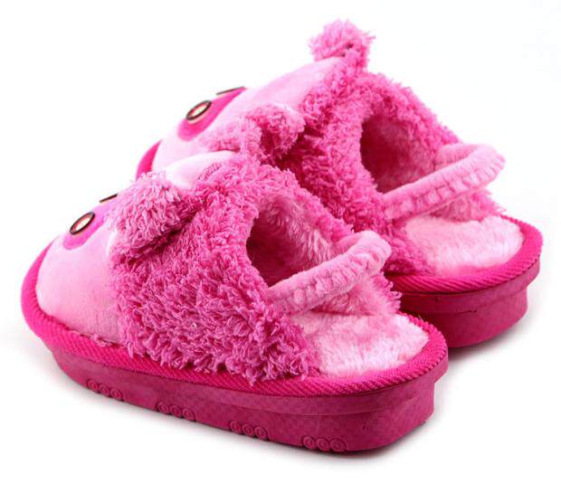 Pantoufles enfants en suède pour hiver - semelle caoutchouc - Ref 1024257 Image 21