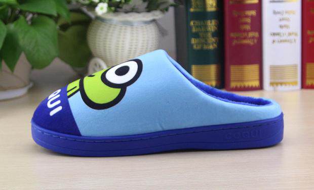 Pantoufles enfants en suède pour hiver - semelle caoutchouc - Ref 1007044 Image 24