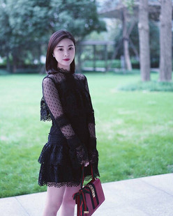 Spring black colored advanced thin mini-skirt for princess, dress, 2022, high-quality style, suitable for teen