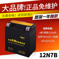 12V maintenance free lead acid dry battery motorcycle cycle battery chase Honda Jiayu 110