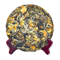 Puer tea Flower Valley Ancient tree moonlight white beauty with camellia 200g cake Rural tea farmers  tea direct sales
