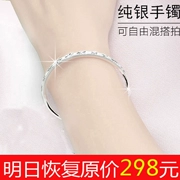 Vòng tay giới hạn spike 999 sterling bạc bóng đá nữ mở vòng tay thời trang ngày của mẹ để gửi mẹ bạn gái - Vòng đeo tay Cuff