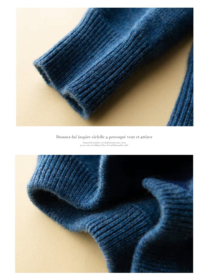 Biliani 100% áo len cashmere nguyên chất nam cổ chữ V cổ tròn áo len dệt kim chạm đáy 2018 mới thu đông - Áo len Cashmere áo khoác jean nam
