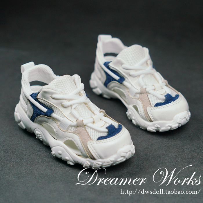 bjdsd4 Sub Dolls Shoes Tides Casual Shoes Sneakers Sneakers Hollowed-out Old Daddy Shoes 1 4 Great Uncles Blue