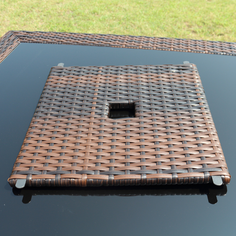 Fanpai outdoor garden leisure tables and chairs woven rattan tables and chairs storage baffle tray accessories