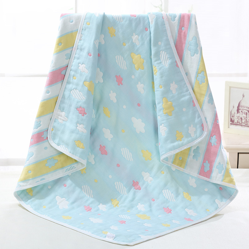 Pure Cotton 6 Layers Gauze Baby Bath Towels Newborn Bath Children Cover Blanket Baby Suction Spring Summer Towel Quilt