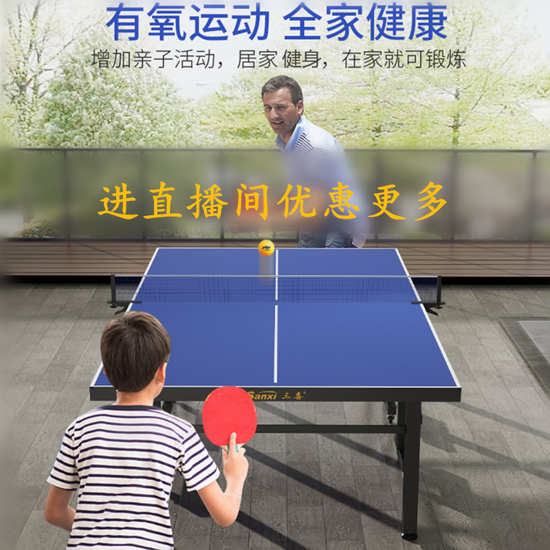 Sanxi home folding mobile standard table tennis table indoor training competition ping-pong table case table tennis table