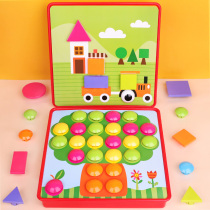 Childrens toys mushroom nails puzzle one to two years old baby early education cognitive parent-child interaction Desktop 3 boys and women 4-5