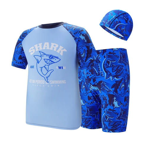 Детский купальник для мальчиков, детская раздельная униформа, защита от солнца, подходит для подростков