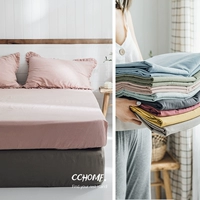 Màu đơn giản bông rửa giường bông tấm bông đơn giường đôi phòng ngủ học sinh đơn giường đơn - Khăn trải giường tấm ra trải nệm
