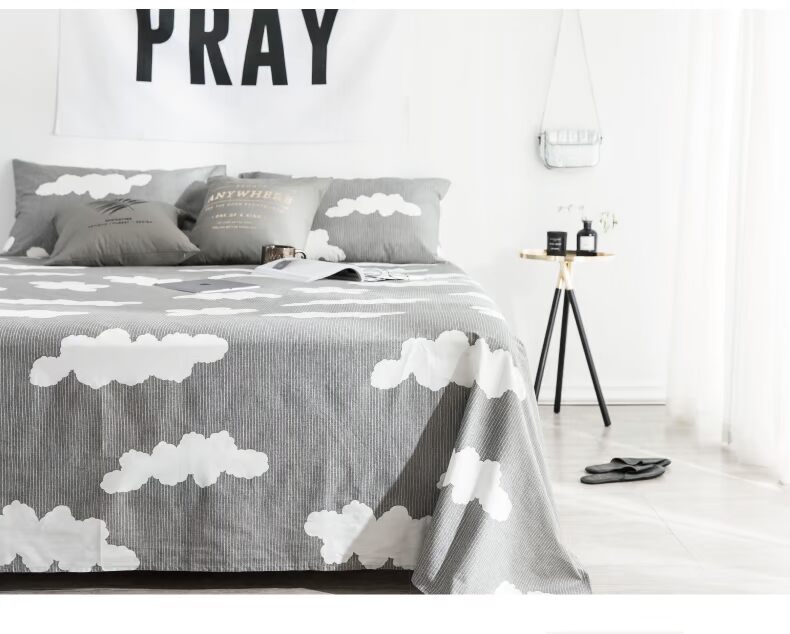 Nhỏ lanh bông tươi twill một mảnh 1,2m sinh viên giường đơn ký túc xá 1.5m1.8 tờ gấp đôi - Khăn trải giường ga giường everon