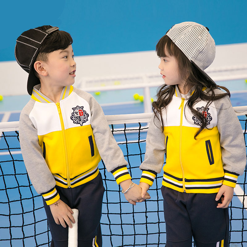 Kindergarten garden clothes spring and autumn 2020 new British college style primary school uniform pure cotton sports baseball suit tide