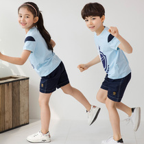 Kindergarten garden clothes summer cotton primary school uniforms short-sleeved shorts two-piece childrens activities teacher class clothes tide