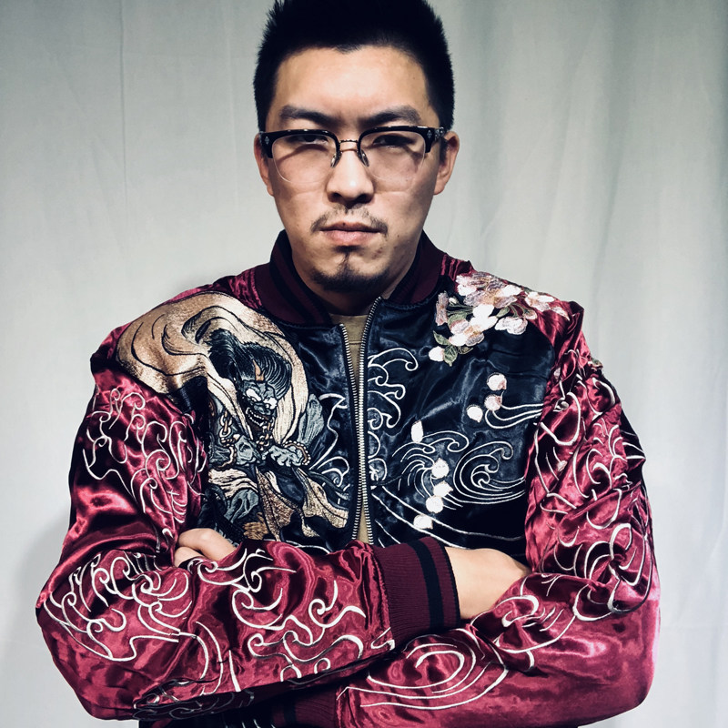 Three provinces and six winds and thunder gods embroidered large size jacket spring and autumn Yokosuka embroidery male and female couple double-sided jacket