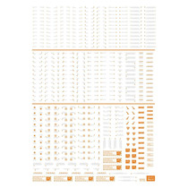 (EVO) MG 1: 100 NC05OC-1010 HIQ style (Warning system) Special water sticker (Orange gray)