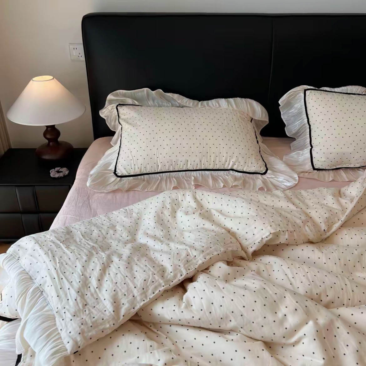 Раннеосенний французский комплект постельного белья с вышивкой и кружевом - 100% детский класс А из чистого хлопка двухслойная марля 4 предмета