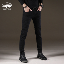 Crocodile Winter Jeans Men's Korean Fashion Brand Joker Men's Fall Winter Casual Slim Fit Pants Men's Pants
