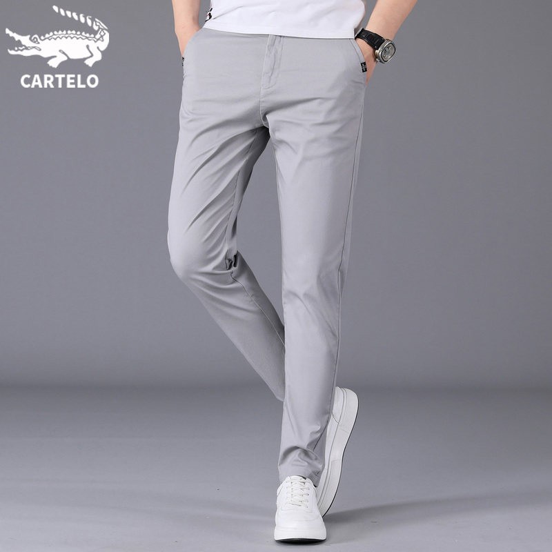 Crocodile Casual Pants Men's Summer Korean Trend Loose Versatile Thin Section Slim Small Feet Long Pants Men's Pants