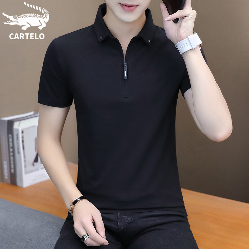 Crocodile short sleeve men's Polo shirt 2022 new summer thin slim half sleeve T-shirt cotton t loose T-shirt men's tide