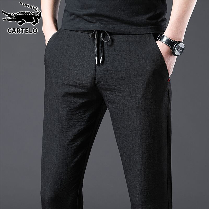 Crocodile Summer Leisure Pants Men's Korean Edition New Tailor Sports Loose Small Foot Trousers Men's Pants