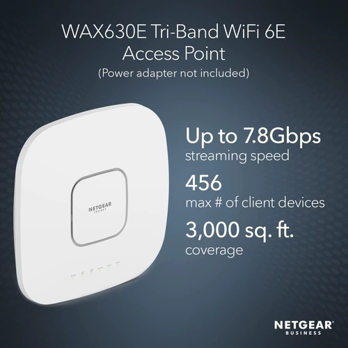 Netgear Wax630E7800 Wi -Fi 6e Poe Wireless AP Tope Access