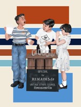 Remains childrens 50s knit striped short sleeve T-shirt USA imported pure cotton parent-child version