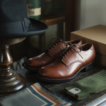 Remains Classic Derby Retro Academy Leather Shoes 1940s Service Shoe low-top lace up two colors