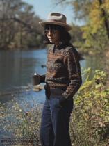 Remains English Retro Fair Island Fair Lsle Flower Long Sleeve Sweater Pure Wool Classic Round Neck Cover