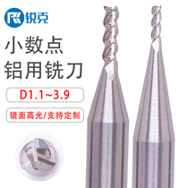 55 degree tungsten steel alloy 3-edged decimal point aluminum flat end mill 1 1 1 2 1 9 2 9 2 2 3 7