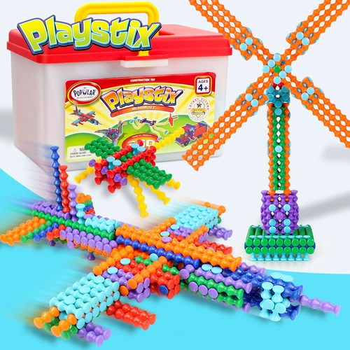 Бамбуковый конструктор, игрушка для мальчиков, робот, детский транспорт, подарок на день рождения