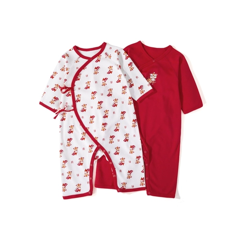 Minibalabala New Baby Confurance Winter Olde 2 кусочки хлопковых суставов в новом году, Red Newge's Newge