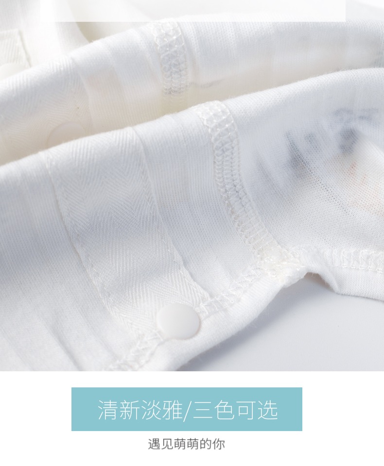 Quần áo nam và nữ bé tam giác quần áo ngắn tay tam giác bé sơ sinh cotton jumpsuit xuân hè túi quần áo rắm 0-1 tuổi - Áo liền quần đồ bơi cho bé gái