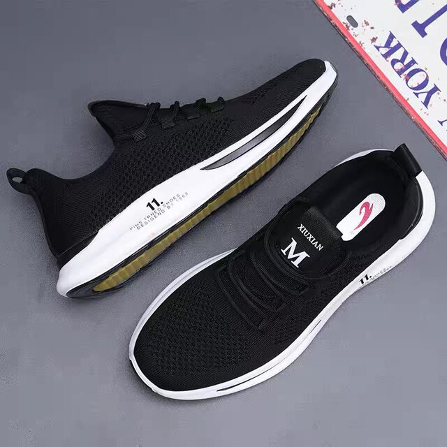 2024 Spring New Double-layer Mesh Versatile Trendy Shoes Men's Casual Shoes Flyweave Breathable Deodorant Sports Shoes for Men