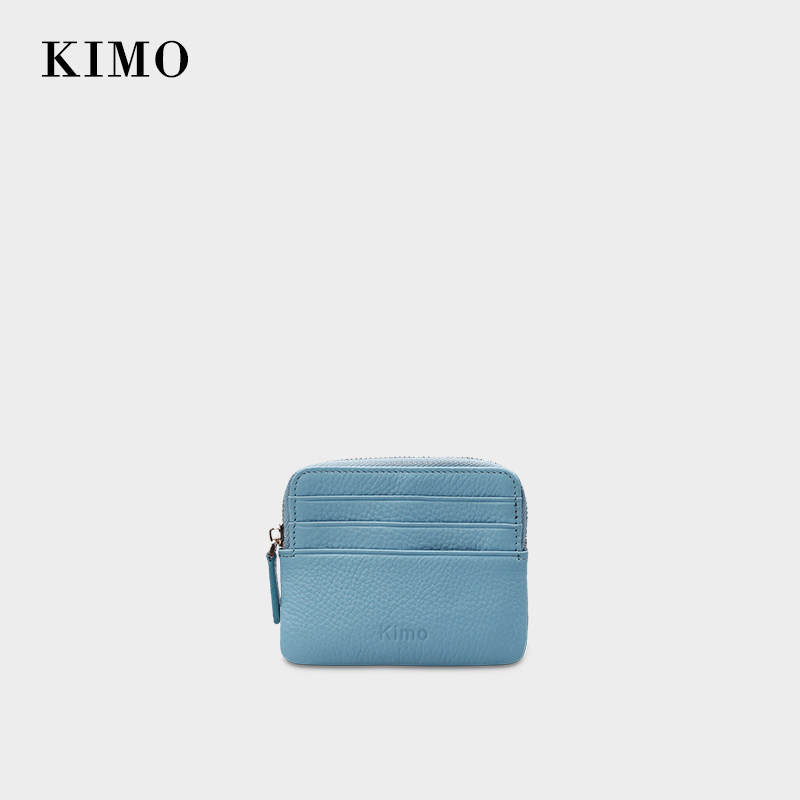 KIMO New Male Lady Wallet Woman Genuine Leather Zero Wallet Brief European And European Multifunction Pull Chain Bull Leather Coin Bag