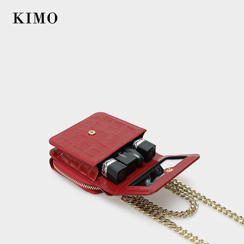 KIMO mouth red packets women 2022 new small crowdsourced design packages spring and summer fashion mini small bag makeup single shoulder sloped satchel