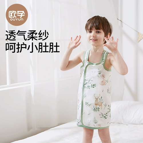 欧孕 Детский спальный мешок для сна, бандаж пупочный, детское летнее марлевое дудоу