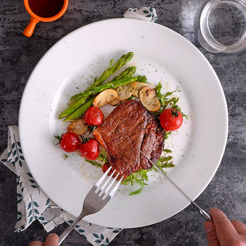 Steak white creative home hotel tableware plate