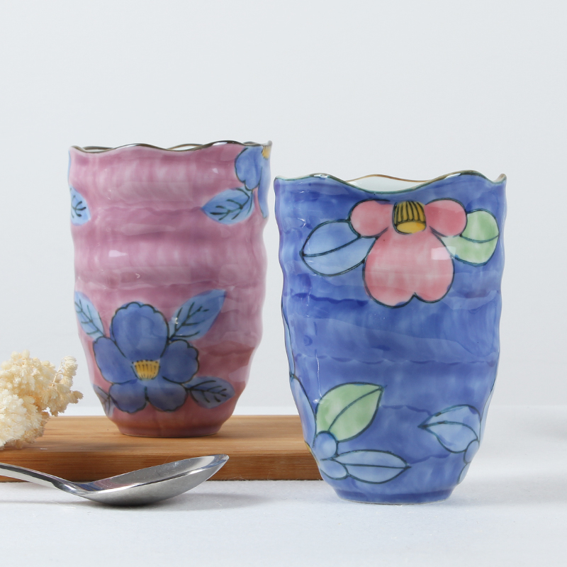 Under the glaze hand - made Japanese and enamel creative abnormity character lovers cup ultimately responds cup suit ceramic cup